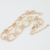 Indented Hoop Chain Necklace with Textured Ovals