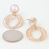 Textured Oval Drop Earrings with Smooth Rounded Top