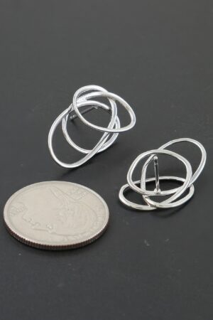 Triple Solar Spiral Earrings - Layered Loop Accent