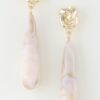Marble Knot Teardrop Earrings - Sculpted Stone Drop