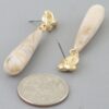 Marble Knot Teardrop Earrings - Sculpted Stone Drop