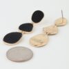 Hammered Triple-Layer Cascading Drop Earrings