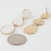 Hammered Triple-Layer Cascading Drop Earrings