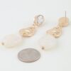 Hammered Crystal Drop Earrings with Swirling Stone