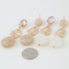Hammered Crystal Drop Earrings with Swirling Stone
