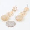 Hammered Crystal Drop Earrings with Swirling Stone