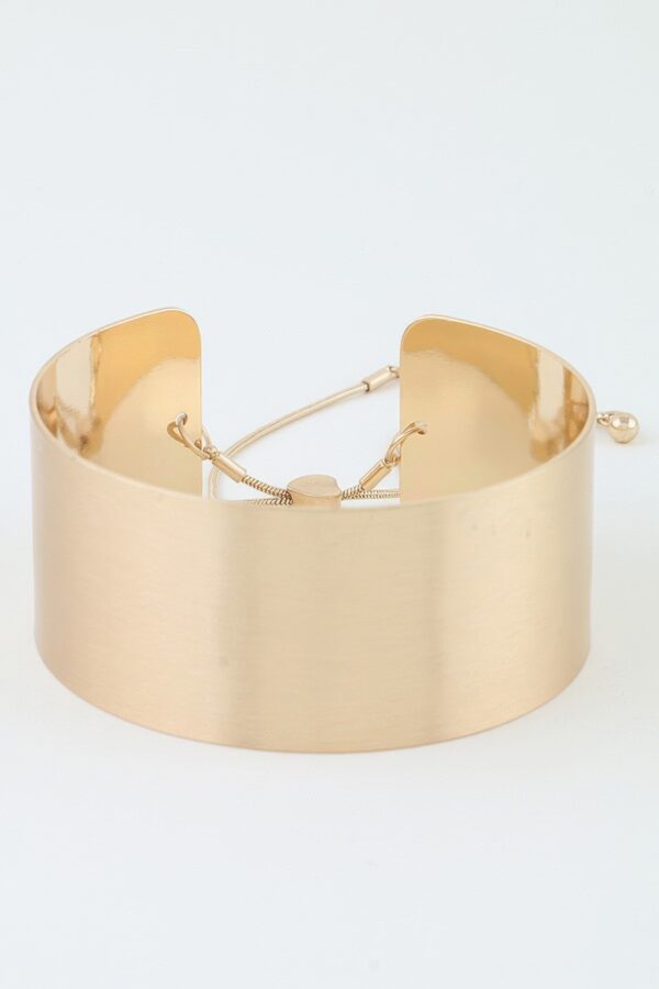 Wide Hammered Toggle Cuff Bracelet - Broad Band