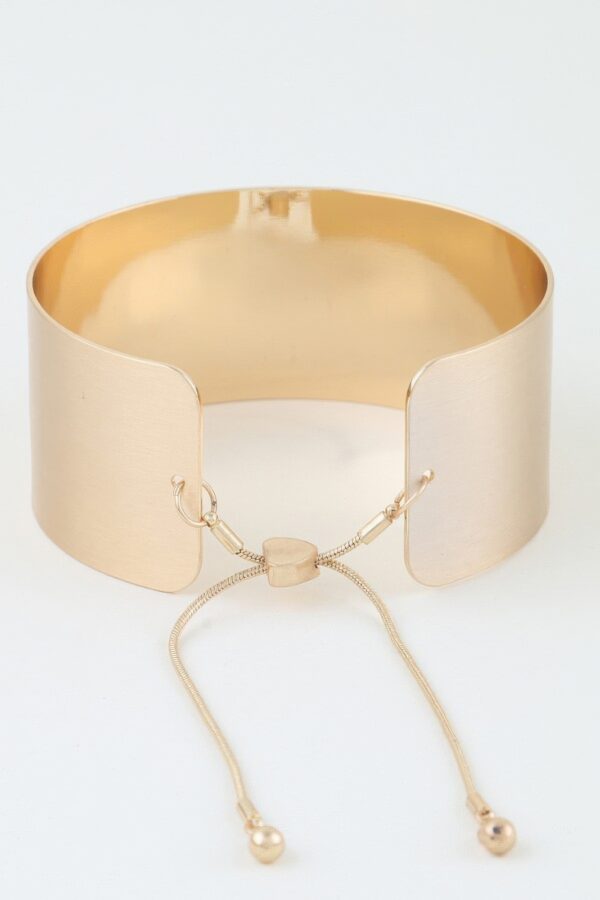 Wide Hammered Toggle Cuff Bracelet - Broad Band