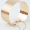 Wide Hammered Toggle Cuff Bracelet - Broad Band