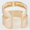 Hammered Double Wave Open Cuff Bracelet