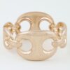 Hammered Mariner Cuff Bracelet with Curved Links