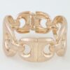 Hammered Mariner Cuff Bracelet with Curved Links