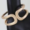 Hammered Double-Loop Open Cuff Bracelet