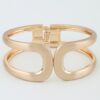 Hammered Double-Loop Open Cuff Bracelet