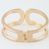 Hammered Double-Loop Open Cuff Bracelet