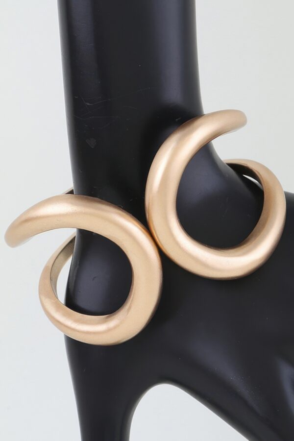Greek Loop Open Cuff Bracelet - Sculpted Double-Loop