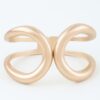 Greek Loop Open Cuff Bracelet - Sculpted Double-Loop