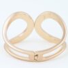 Greek Loop Open Cuff Bracelet - Sculpted Double-Loop