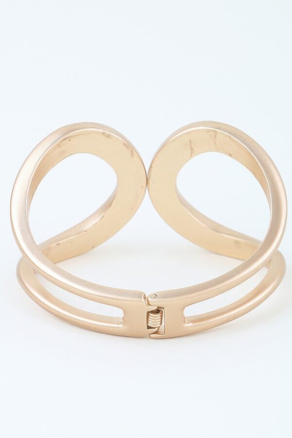 Greek Loop Open Cuff Bracelet - Sculpted Double-Loop