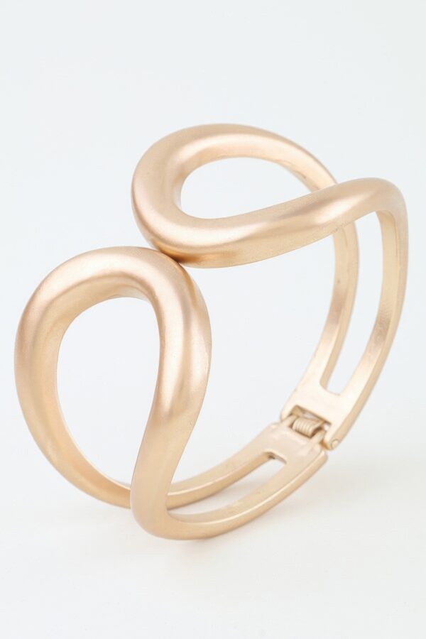 Greek Loop Open Cuff Bracelet - Sculpted Double-Loop