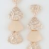 Hammered Scale Layered Drop Earrings