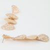 Hammered Scale Layered Drop Earrings