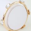Textured Band Pearl Charm Cuff Bracelet