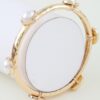 Textured Band Pearl Charm Cuff Bracelet