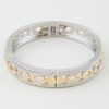Two-Tone Twisted Chain Bracelet - Layered Textured Finish