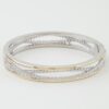 Two-Tone Twisted Layered Cuff Bracelet