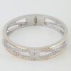 Two-Tone Twisted Layered Cuff Bracelet