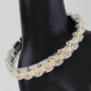 Box Chain Cuff Bracelet - Two-Tone Polished Finish