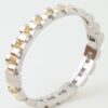 Box Chain Cuff Bracelet - Two-Tone Polished Finish