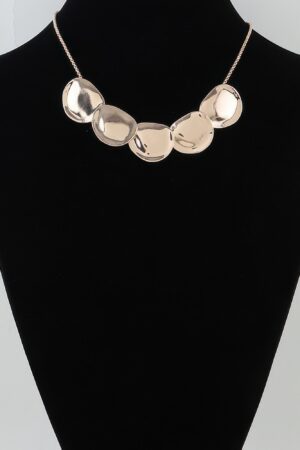 Hammered Scale Pendant Necklace - Textured Collar