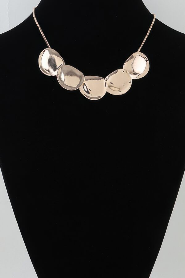 Hammered Scale Pendant Necklace - Textured Collar