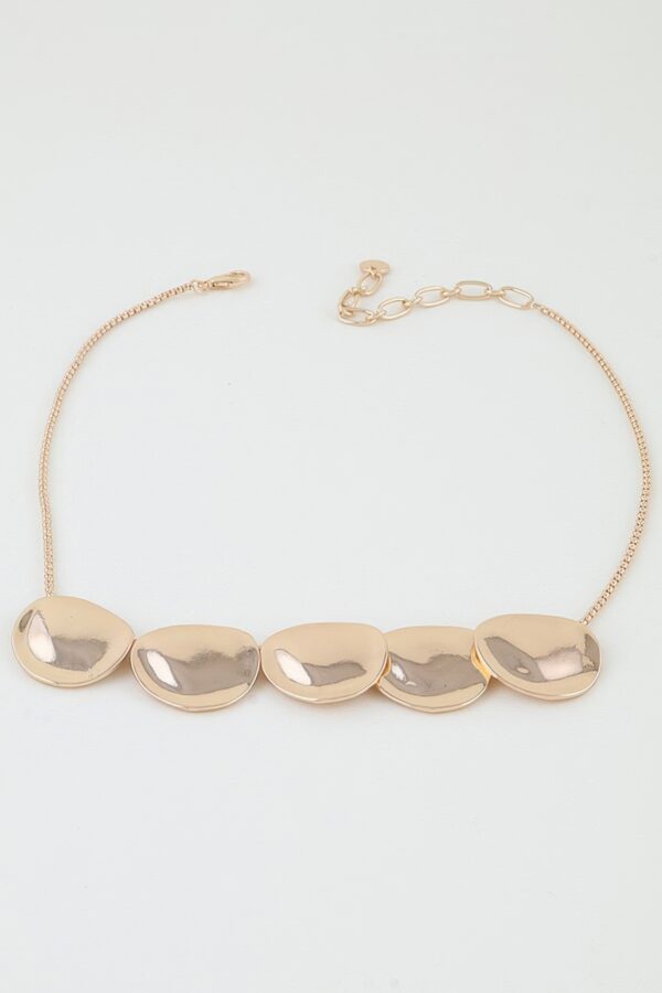 Hammered Scale Pendant Necklace - Textured Collar
