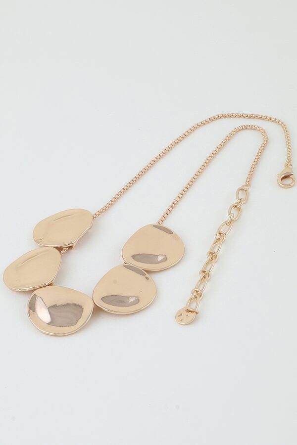 Hammered Scale Pendant Necklace - Textured Collar