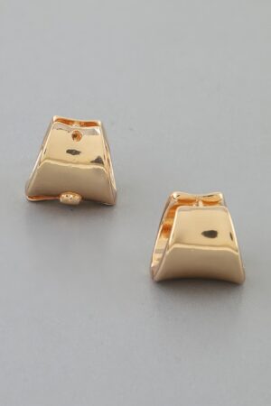 Wide Cuff Hoop Earrings - Polished Wide-Band Hoops