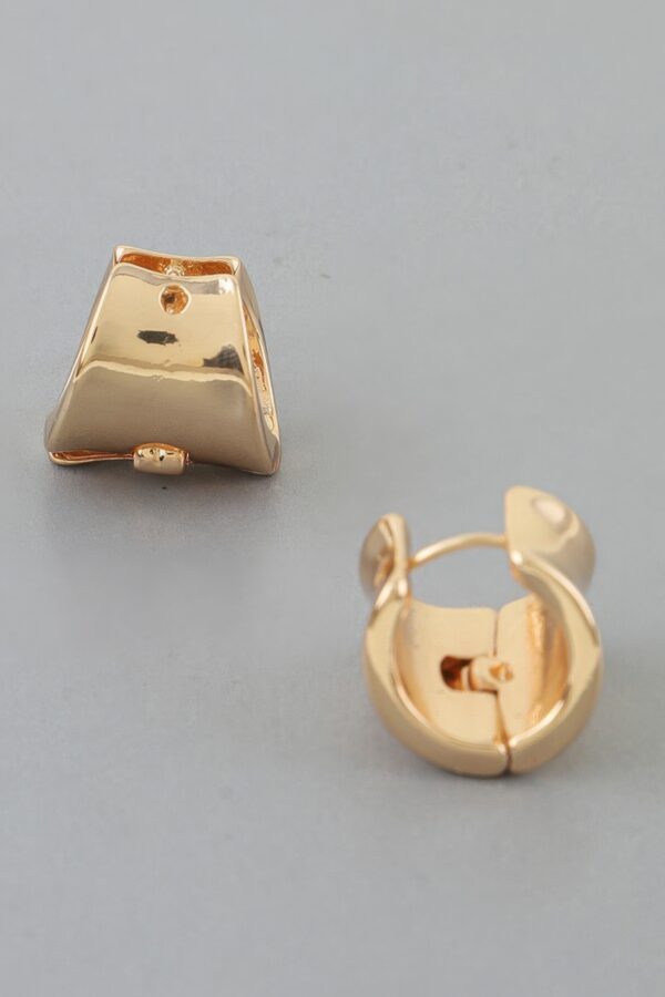 Wide Cuff Hoop Earrings - Polished Wide-Band Hoops