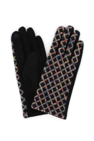 Textured Multi-Color Weave Touchscreen Gloves