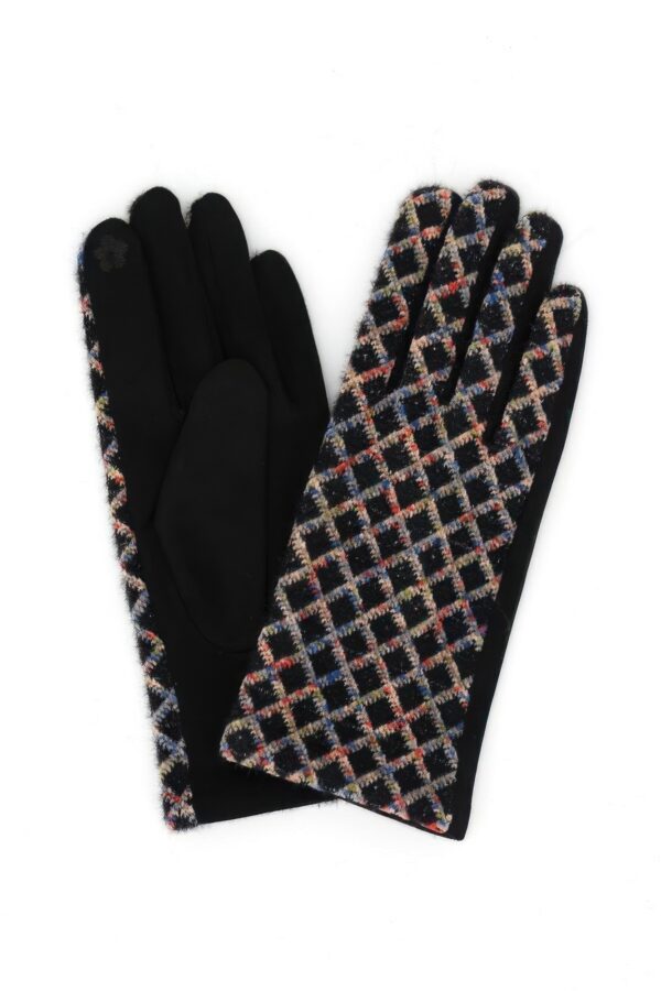 Textured Multi-Color Weave Touchscreen Gloves
