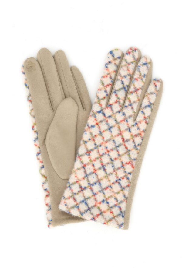 Textured Multi-Color Weave Touchscreen Gloves