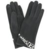 Touchscreen Gloves with Leopard Cuff Trim