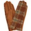 Tweed Touchscreen Gloves with Suede Palm & Floral Tip