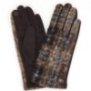 Boucle Check Touchscreen Gloves with Suede Palms