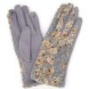 Embroidered Floral Touchscreen Gloves
