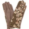 Embroidered Floral Touchscreen Gloves