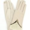 Touchscreen Faux Leather Gloves with Zipper Detail