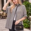 Tweed Box-Shaped Vanity Chain Bag with Top Handle