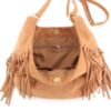 Faux Suede Fringe Hobo Bag - Western Slouchy Satchel